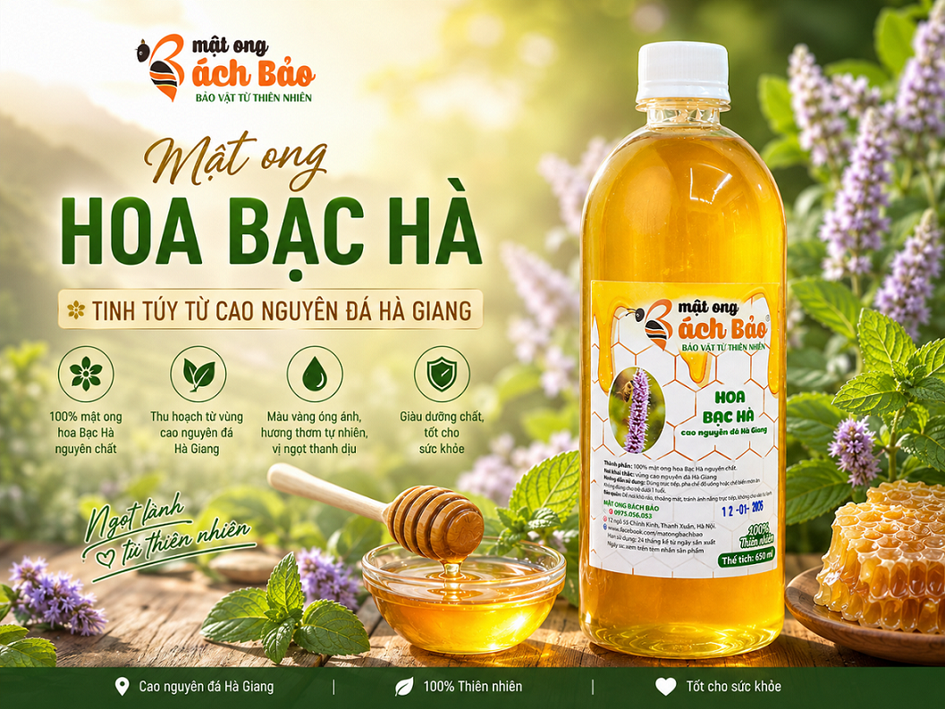 MẬT ONG HOA BẠC HÀ - CAO NGUYÊN ĐÁ HÀ GIANG